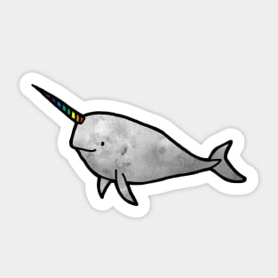 Rainbow Narwhal Sticker